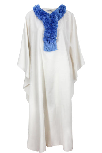 Baby Blue Pom-Poms Kaftan